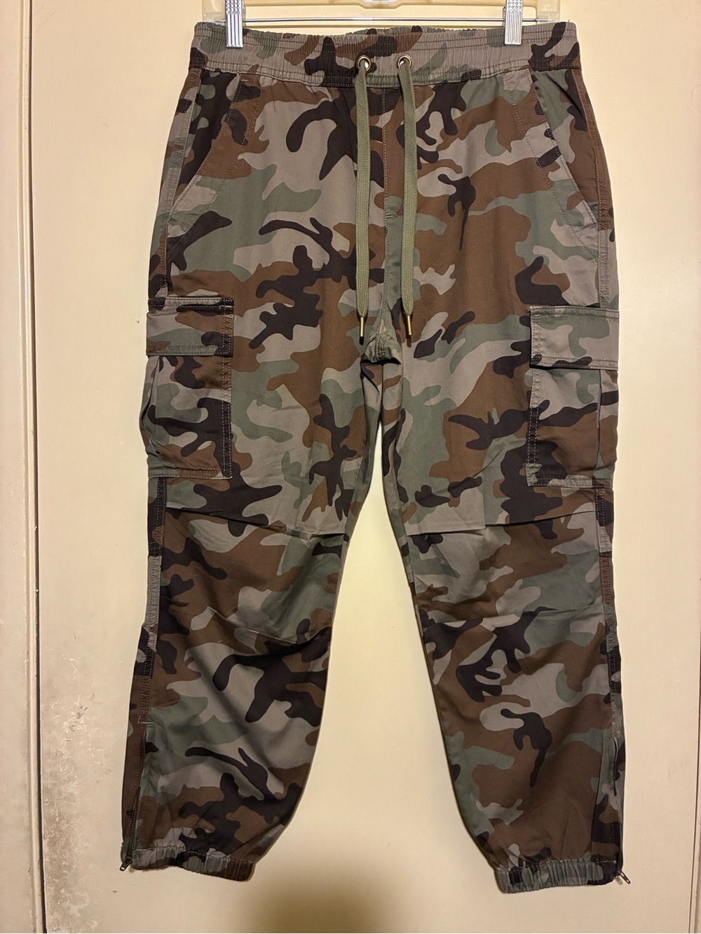 Polo Ralph Lauren Ankle Camo Sweat Cargo Pants sz M Joggers Drawstring Lounge